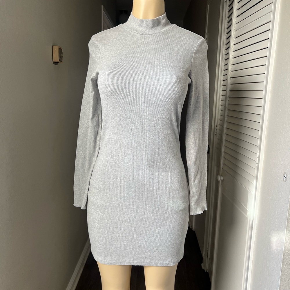 Abercrombie & Fitch Heather Gray Long Sleeve Dress